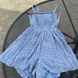 Hollister Backless Blue Flowery Romper